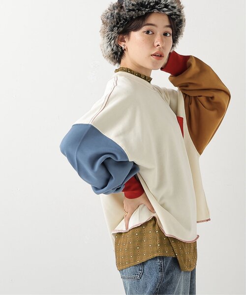 DOUBLE NAME(ダブルネーム)の「カラフルBIGプルオーバー(Tシャツ/カットソー・レディース・レッド/オフホワイト/サックスブルー/マスタード/ブラック系・FREE)」の15枚目の写真