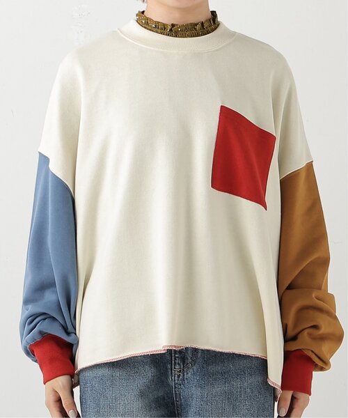 DOUBLE NAME(ダブルネーム)の「カラフルBIGプルオーバー(Tシャツ/カットソー・レディース・レッド/オフホワイト/サックスブルー/マスタード/ブラック系・FREE)」の20枚目の写真