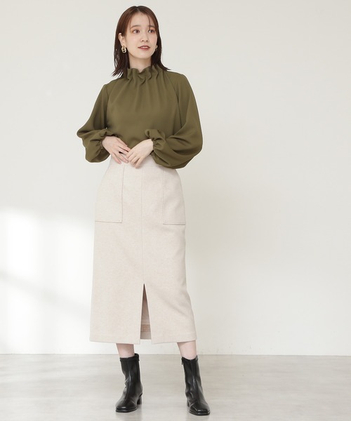 N.（N. Natural Beauty Basic）（エヌエヌナチュラルビューティーベーシック）の「【追加生産】【WEB限定カラー】◆ペーパーバックパフブラウス（シャツ/ブラウス・レディース・ホワイト/ブラック/カーキ/グリーン・MEDIUM）」の18枚目の写真