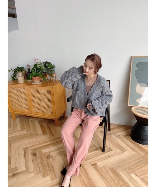 JUMELLE（ジュメロ）の「ボリュームスリーブニット（カーディガン/ボレロ・レディース・グレー・FREE）」の3枚目の写真