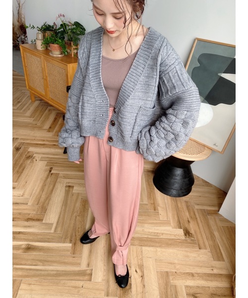 JUMELLE（ジュメロ）の「ボリュームスリーブニット（カーディガン/ボレロ・レディース・グレー・FREE）」の11枚目の写真