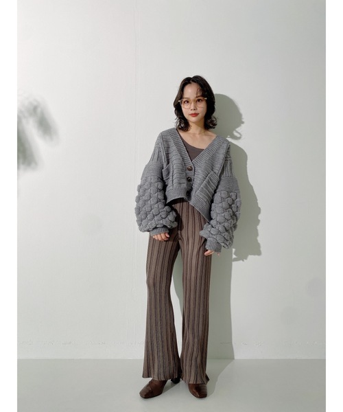 JUMELLE（ジュメロ）の「ボリュームスリーブニット（カーディガン/ボレロ・レディース・グレー・FREE）」の13枚目の写真