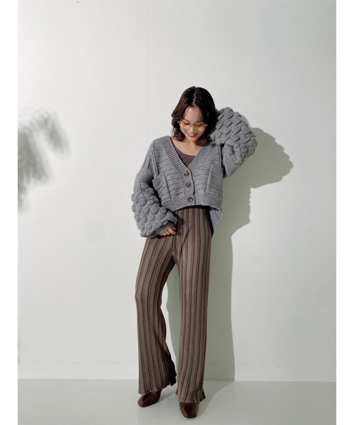 JUMELLE（ジュメロ）の「ボリュームスリーブニット（カーディガン/ボレロ・レディース・グレー・FREE）」の6枚目の写真