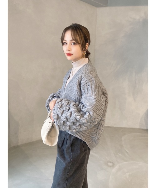 JUMELLE（ジュメロ）の「ボリュームスリーブニット（カーディガン/ボレロ・レディース・グレー・FREE）」の19枚目の写真
