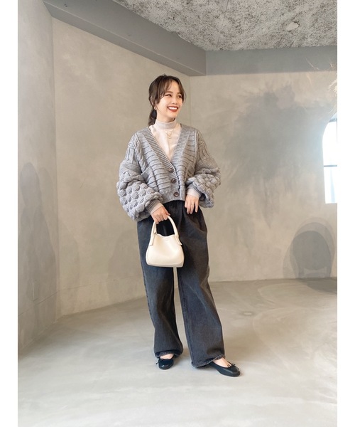 JUMELLE（ジュメロ）の「ボリュームスリーブニット（カーディガン/ボレロ・レディース・グレー・FREE）」の17枚目の写真