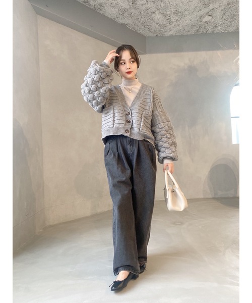 JUMELLE（ジュメロ）の「ボリュームスリーブニット（カーディガン/ボレロ・レディース・グレー・FREE）」の16枚目の写真