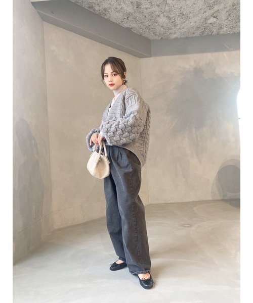 JUMELLE（ジュメロ）の「ボリュームスリーブニット（カーディガン/ボレロ・レディース・グレー・FREE）」の15枚目の写真