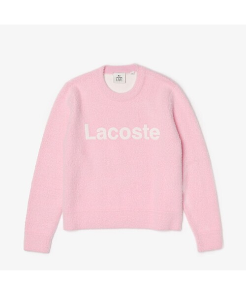 LACOSTE L!VE（ラコステライブ）の「LACOSTE L!VE コットンロゴセーター（ニット/セーター・レディース・ピンク・38/36/34）」の3枚目の写真