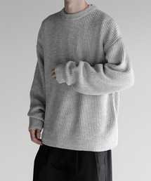 RUUBON | 【RUUBON】wide crew neck knit / ワイドクルーネックニット(ニット/セーター)