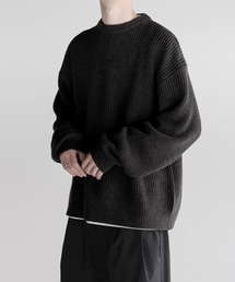 RUUBON | 【RUUBON】wide crew neck knit / ワイドクルーネックニット(ニット/セーター)