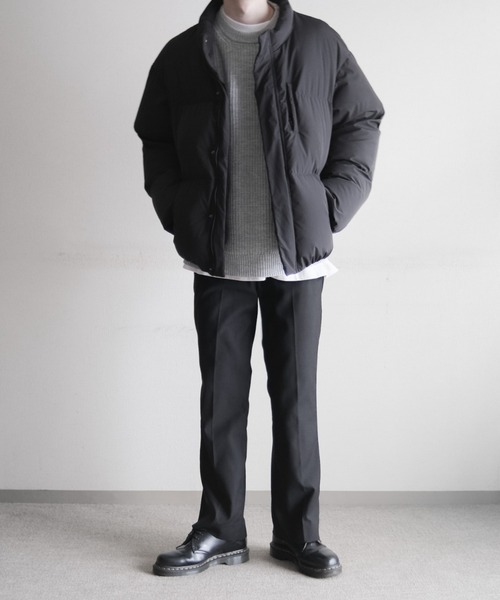 RUUBON（ルーボン）の「【RUUBON】wide crew neck knit / ワイドクルーネックニット（ニット/セーター・メンズ・ライトグレー/ブラック/ナチュラル・S/M/L）」の11枚目の写真