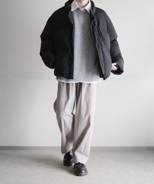 RUUBON（ルーボン）の「【RUUBON】wide crew neck knit / ワイドクルーネックニット（ニット/セーター・メンズ・ライトグレー/ブラック/ナチュラル・S/M/L）」の13枚目の写真