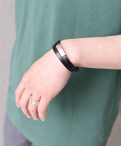 SHIPS any（シップス エニィ）の「SHIPS any: レザー マグネット ブレスレット◇（ブレスレット・メンズ・ダークブラウン/ブラウン/ブラック/ダークグレー・ONE SIZE）」の10枚目の写真