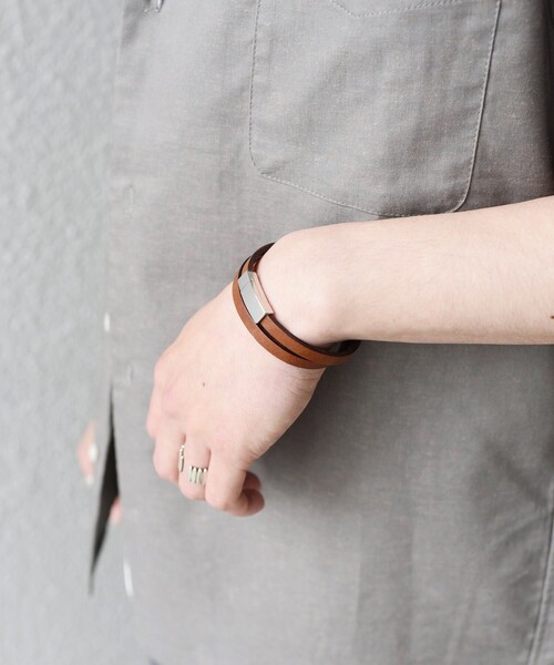 セール】SHIPS any: レザー マグネット ブレスレット◇（ブレスレット