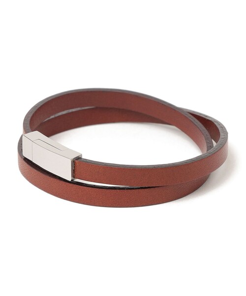 SHIPS any（シップス エニィ）の「SHIPS any: レザー マグネット ブレスレット◇（ブレスレット・メンズ・ダークブラウン/ブラウン/ブラック/ダークグレー・ONE SIZE）」の5枚目の写真