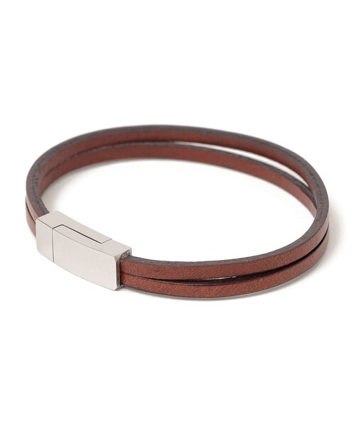 SHIPS any（シップス エニィ）の「SHIPS any: レザー マグネット ブレスレット◇（ブレスレット・メンズ・ダークブラウン/ブラウン/ブラック/ダークグレー・ONE SIZE）」の12枚目の写真