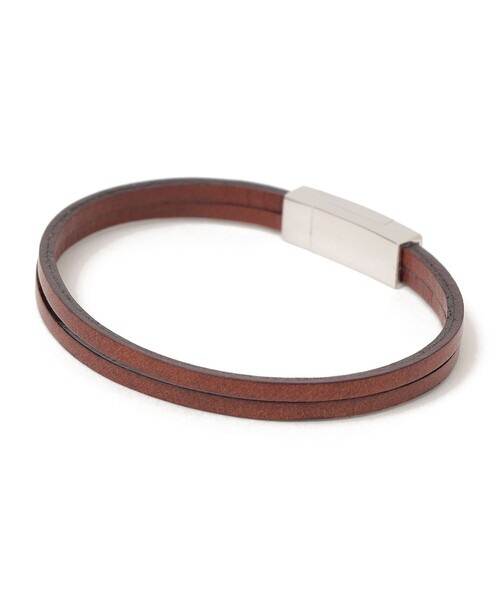 SHIPS any（シップス エニィ）の「SHIPS any: レザー マグネット ブレスレット◇（ブレスレット・メンズ・ダークブラウン/ブラウン/ブラック/ダークグレー・ONE SIZE）」の11枚目の写真