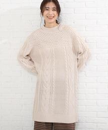 SHOO・LA・RUE | ケーブルミックスワンピース(ワンピース)