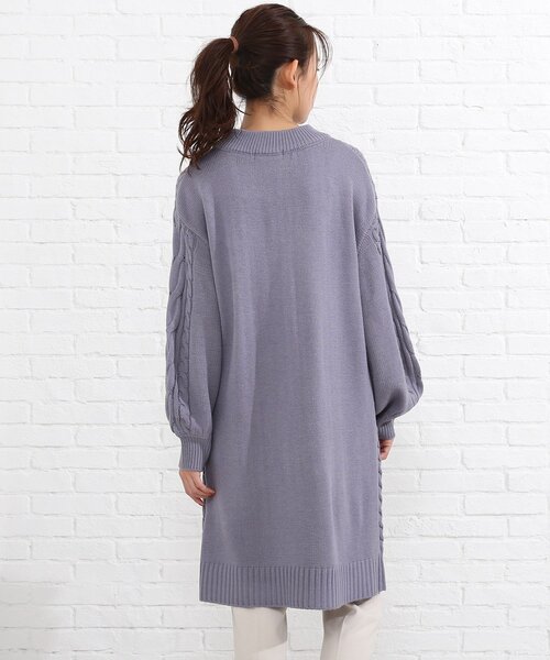 SHOO・LA・RUE（シューラルー）の「◆ケーブルミックスワンピース（ワンピース・レディース・ライトブルー/アイボリー/ブラック・03/02/04）」の11枚目の写真