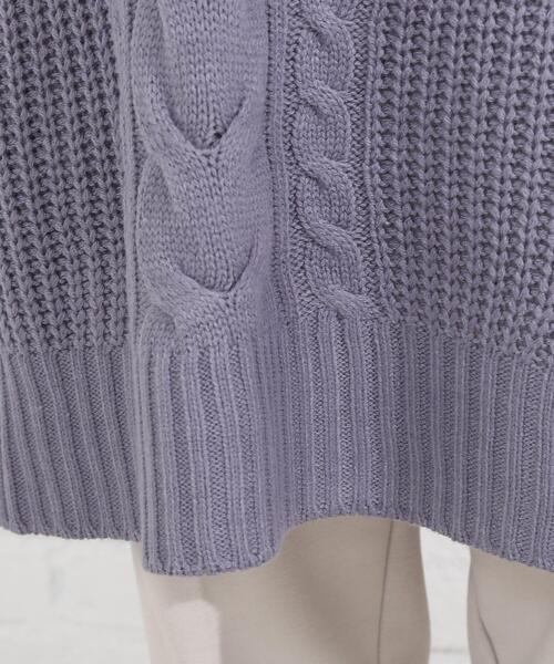 SHOO・LA・RUE（シューラルー）の「◆ケーブルミックスワンピース（ワンピース・レディース・ライトブルー/アイボリー/ブラック・03/02/04）」の18枚目の写真
