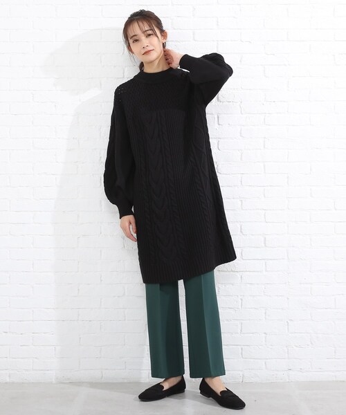 SHOO・LA・RUE（シューラルー）の「◆ケーブルミックスワンピース（ワンピース・レディース・ライトブルー/アイボリー/ブラック・03/02/04）」の19枚目の写真