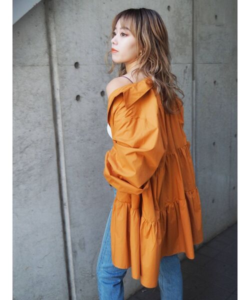 EVRIS(エヴリス)の「ティアードミニシャツワンピース(シャツワンピース・レディース・グリーン/ホワイト/ブラック/オレンジ・FREE)」の17枚目の写真
