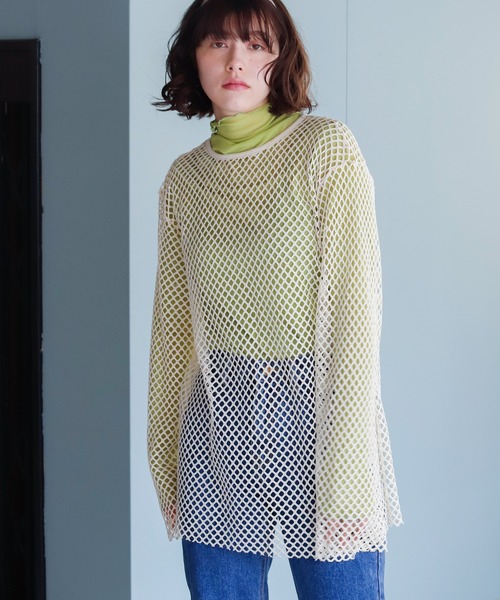 Birthday room（バースデイルーム）の「メッシュパイピングルーズプルオーバー（Tシャツ/カットソー・レディース・ブラック/ピンク/ナチュラル・FREE）」の15枚目の写真