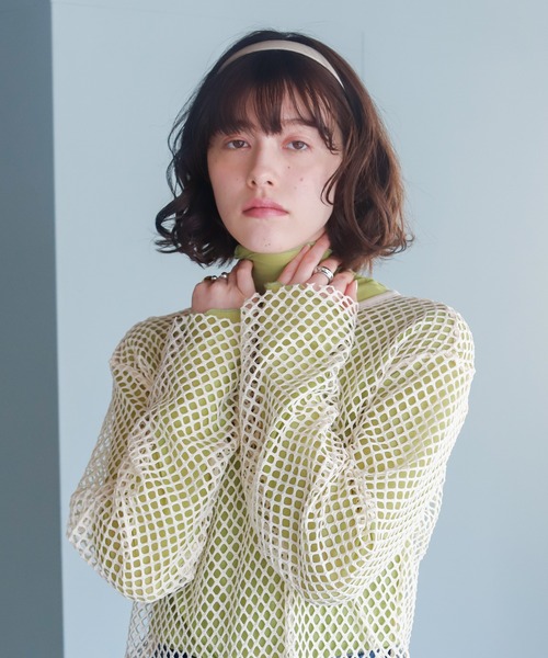 Birthday room（バースデイルーム）の「メッシュパイピングルーズプルオーバー（Tシャツ/カットソー・レディース・ブラック/ピンク/ナチュラル・FREE）」の17枚目の写真