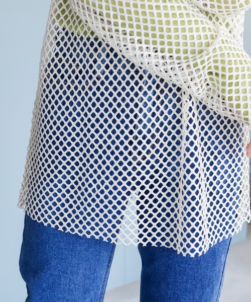 Birthday room（バースデイルーム）の「メッシュパイピングルーズプルオーバー（Tシャツ/カットソー・レディース・ブラック/ピンク/ナチュラル・FREE）」の18枚目の写真