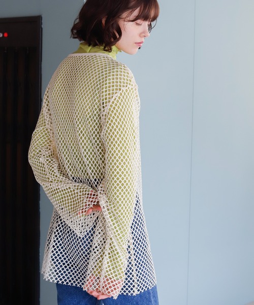 Birthday room（バースデイルーム）の「メッシュパイピングルーズプルオーバー（Tシャツ/カットソー・レディース・ブラック/ピンク/ナチュラル・FREE）」の20枚目の写真