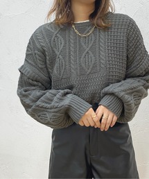 マルチwayパッチワークケーブルニット【ZOZOTOWN限定アイテム】