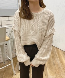 マルチwayパッチワークケーブルニット【ZOZOTOWN限定アイテム】