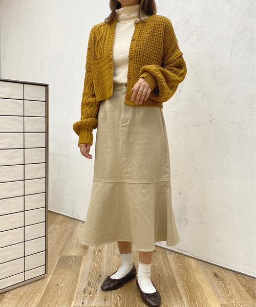 apres jour(アプレジュール)の「マルチwayパッチワークケーブルニット【ZOZOTOWN限定アイテム】(ニット/セーター・レディース・ブラック/グリーン/アイボリー/マスタード/ダークブルー・X-LARGE/フリー)」の22枚目の写真