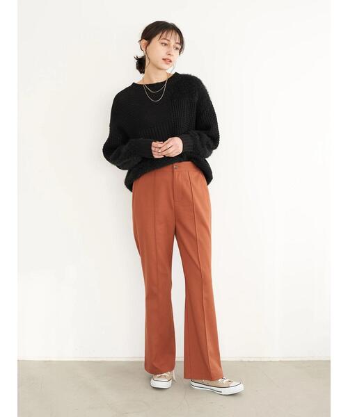 earth music&ecology(アースミュージックアンドエコロジー)の「パッチワークニットプルオーバー*(ニット/セーター・レディース・ブラック/アイボリー/モカ・FREE)」の15枚目の写真