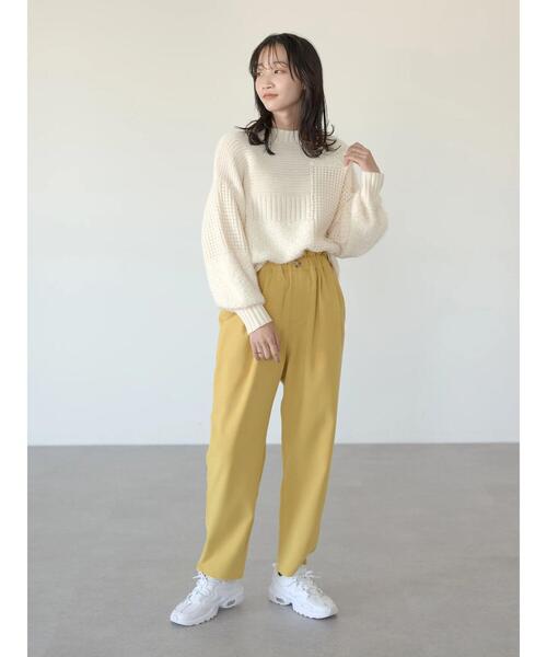 earth music&ecology(アースミュージックアンドエコロジー)の「パッチワークニットプルオーバー*(ニット/セーター・レディース・ブラック/アイボリー/モカ・FREE)」の21枚目の写真