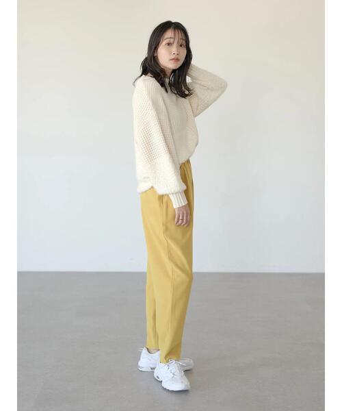 earth music&ecology(アースミュージックアンドエコロジー)の「パッチワークニットプルオーバー*(ニット/セーター・レディース・ブラック/アイボリー/モカ・FREE)」の22枚目の写真