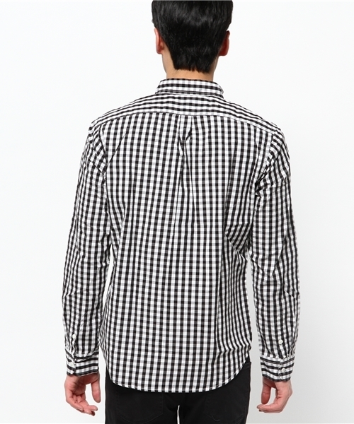 MEN'S BIGI(メンズビギ)の「モノトーンBDシャツ/ギンガム&ストライプ(シャツ/ブラウス・メンズ・ブラック/ブラック系その他/ネイビー/ブルー系その他・SMALL/LL/LARGE/MEDIUM)」の7枚目の写真