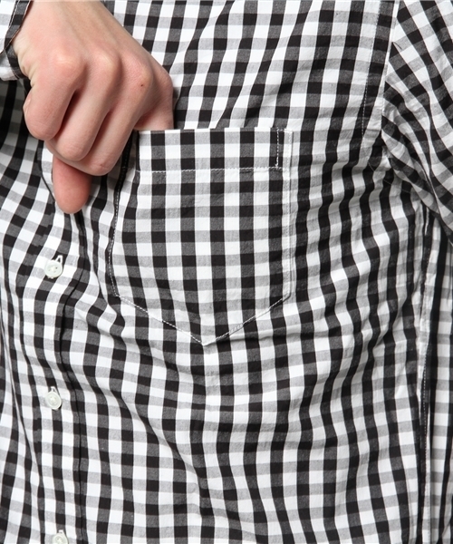 MEN'S BIGI(メンズビギ)の「モノトーンBDシャツ/ギンガム&ストライプ(シャツ/ブラウス・メンズ・ブラック/ブラック系その他/ネイビー/ブルー系その他・SMALL/LL/LARGE/MEDIUM)」の11枚目の写真