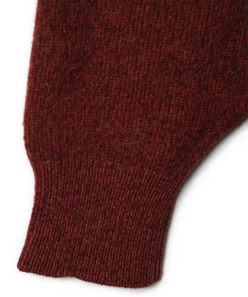 BURBERRY（バーバリー）の「アーガイル柄ラムウール長袖ニット（ニット/セーター・メンズ・レッド・M）」の5枚目の写真