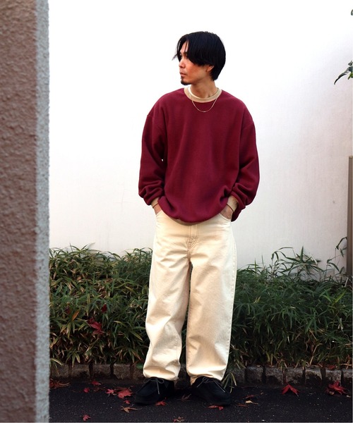 RELAXFIT（リラックスフィット）の「【RELAXFIT / リラックスフィット】CREW FLEECE MINNESOTA（スウェット・メンズ・キャメル/ボルドー・LARGE/X-LARGE）」の4枚目の写真