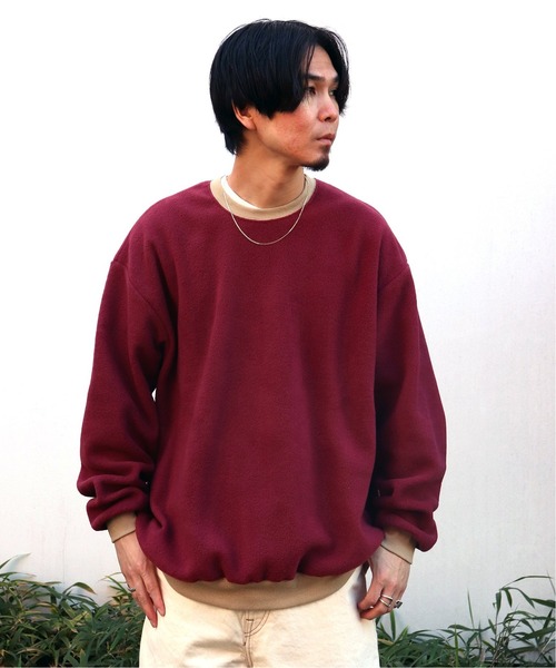 RELAXFIT（リラックスフィット）の「【RELAXFIT / リラックスフィット】CREW FLEECE MINNESOTA（スウェット・メンズ・キャメル/ボルドー・LARGE/X-LARGE）」の9枚目の写真