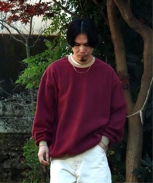 RELAXFIT（リラックスフィット）の「【RELAXFIT / リラックスフィット】CREW FLEECE MINNESOTA（スウェット・メンズ・キャメル/ボルドー・LARGE/X-LARGE）」の10枚目の写真