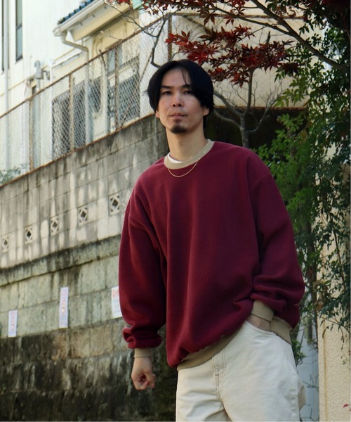 RELAXFIT（リラックスフィット）の「【RELAXFIT / リラックスフィット】CREW FLEECE MINNESOTA（スウェット・メンズ・キャメル/ボルドー・LARGE/X-LARGE）」の11枚目の写真