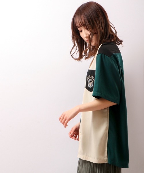 POWER TO THE PEOPLE（パワートゥーザピープル）の「POWER TO THE PEOPLE 開襟刺繍シャツ（シャツ/ブラウス・メンズ・その他/グレイッシュブルー/スモークピンク/ブラック系その他/マルチ/ブラック/ダークグリーン・M/S/LL/L）」の14枚目の写真