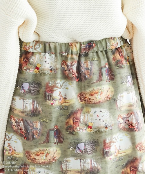 Disney(ディズニー)の「【プー/ティガー】100エーカーの森柄スカート(スカート・レディース・グリーン系その他2・38)」の5枚目の写真