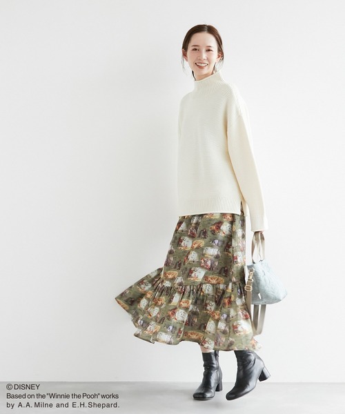 Disney(ディズニー)の「【プー/ティガー】100エーカーの森柄スカート(スカート・レディース・グリーン系その他2・38)」の4枚目の写真