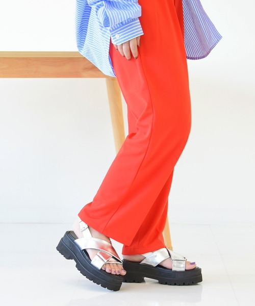 NOFALL（ノーフォール）の「厚底トラックソールクロスベルトサンダル（サンダル・レディース・ブラック/ホワイト/シルバー・L/3L/M/S/LL）」の17枚目の写真