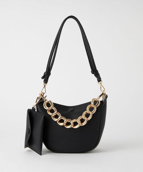 green label relaxing（グリーンレーベルリラクシング）の「チェーンハンドル 3WAY バッグ（ショルダーバッグ・レディース・ブラック/ベージュ/ライム・FREE）」の2枚目の写真