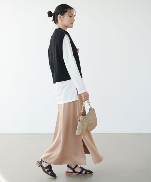 green label relaxing（グリーンレーベルリラクシング）の「チェーンハンドル 3WAY バッグ（ショルダーバッグ・レディース・ブラック/ベージュ/ライム・FREE）」の4枚目の写真