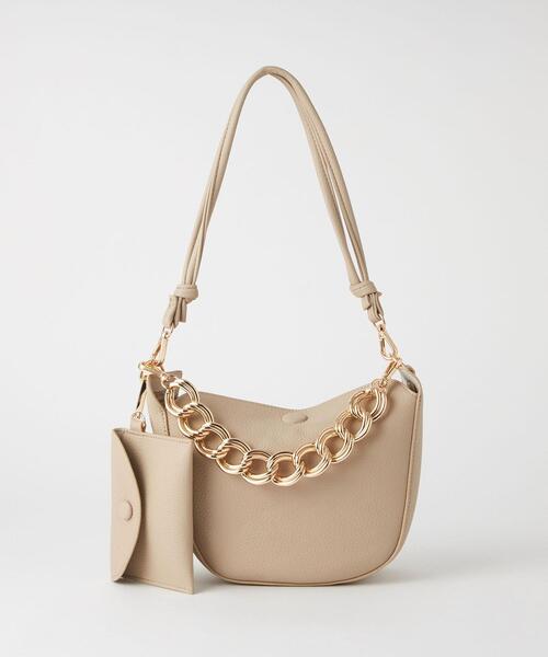 green label relaxing（グリーンレーベルリラクシング）の「チェーンハンドル 3WAY バッグ（ショルダーバッグ・レディース・ブラック/ベージュ/ライム・FREE）」の6枚目の写真